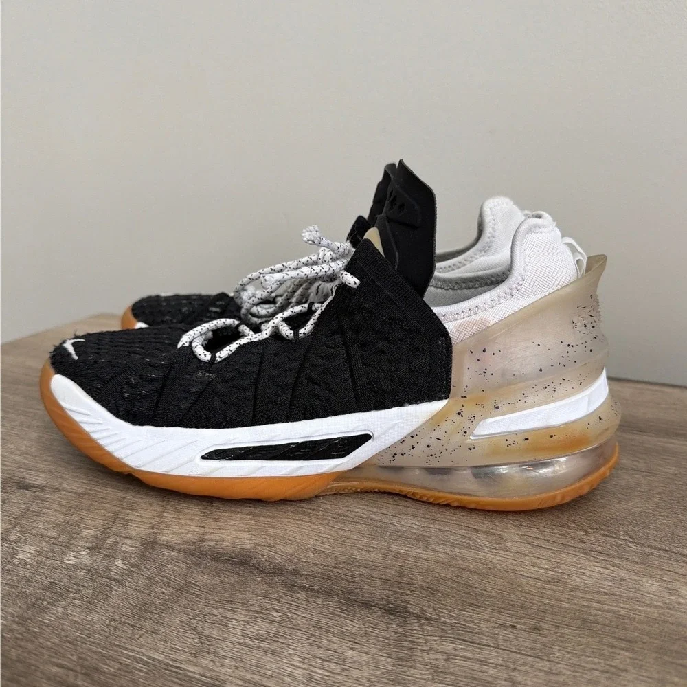Nike LeBron 18 Oreo Basketball‎ Shoes 6.5Y Womens 8 Black White Gum CW2760-007